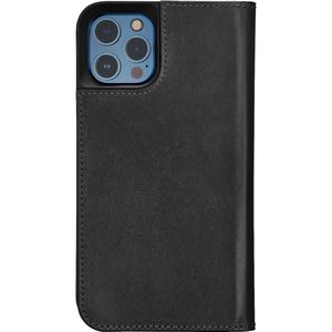 Platinum™ - PT-MAXIILHLB Genuine Leather Wallet Folio for iPhone® 12 Pro Max